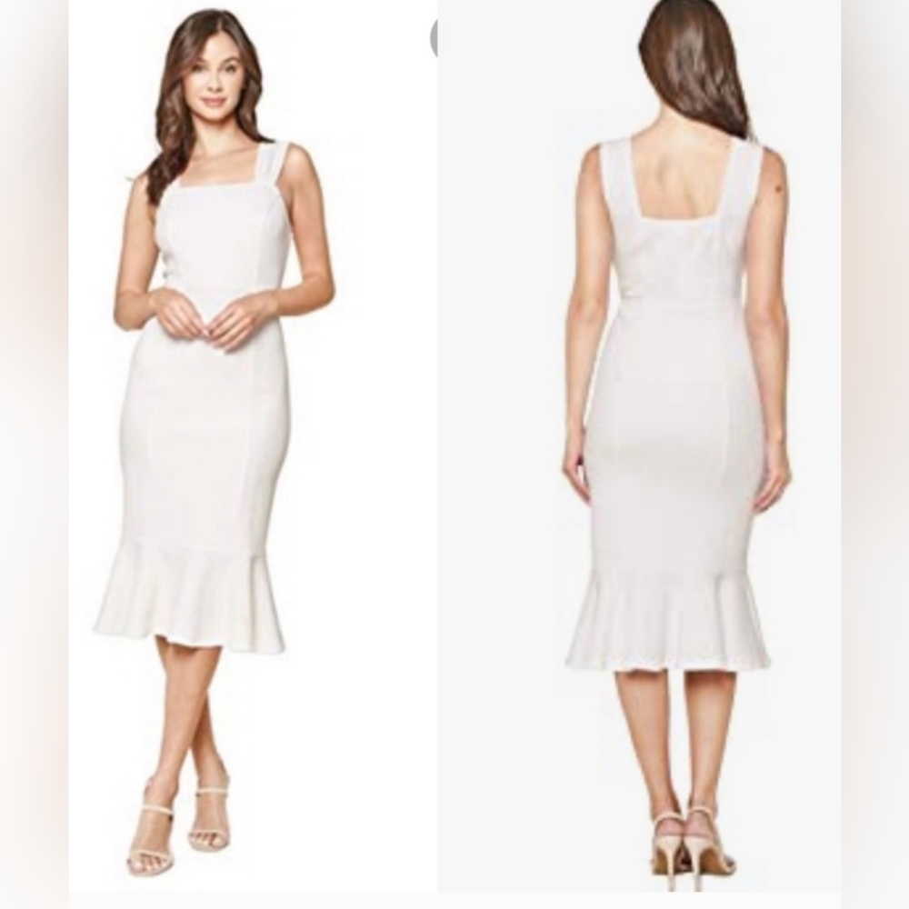 Sugar Lips "Never Lie to You" ruffled bodycon midi dress NWT Size Small